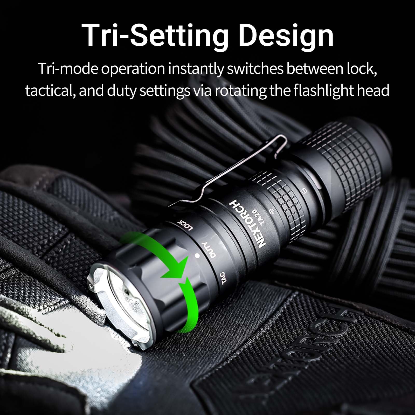 NEXTORCH TA20 Lanterna Lanterna tática de 1000 lúmens 7 modos EDC