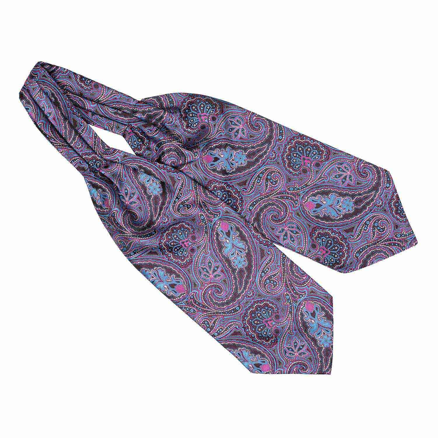 the tie hub Empire Purple Paisley Cravat For Men-picture-42