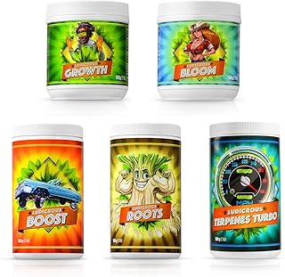 Ludicrous Nutrients Deluxe Growing Kit Includes Entire Collection (Growth 500g, Bloom 500g, Boost 500g, Roots 500g, and Terpenes 500g) Ultimate Nutrients and Fertilizers for The Ultimate Grow