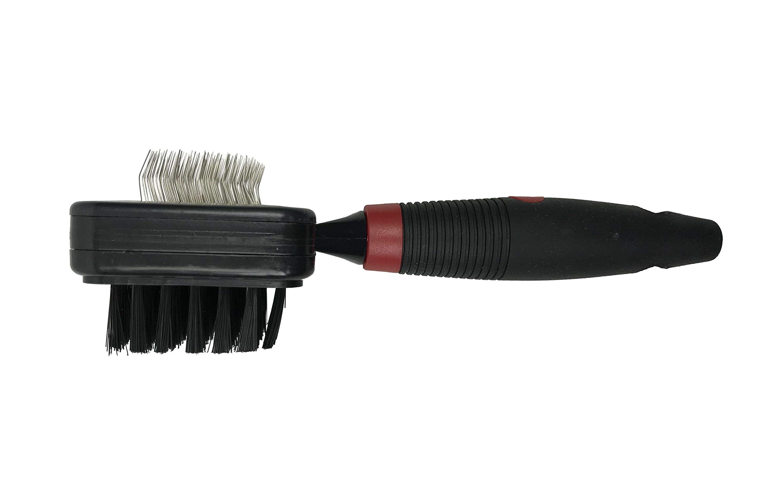 Combo de Doble Cara Mascota Slicker Brush, Negro