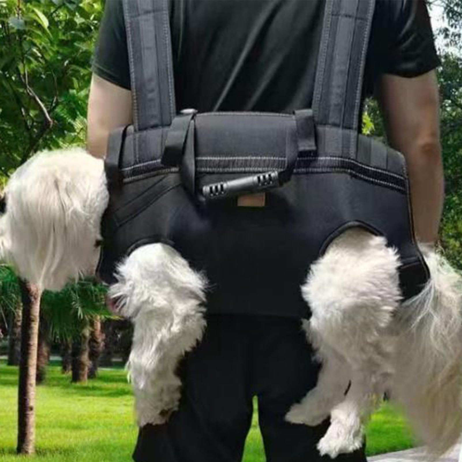 Hundegeschirr Hunde Hebegeschirr Tragehilfe Tragegeschirr Hundeschlinge Hunde Tragetasche Rucksack Für Lastendesign, Wandern, Radfahren, Motorradfahren 34x19x5cm