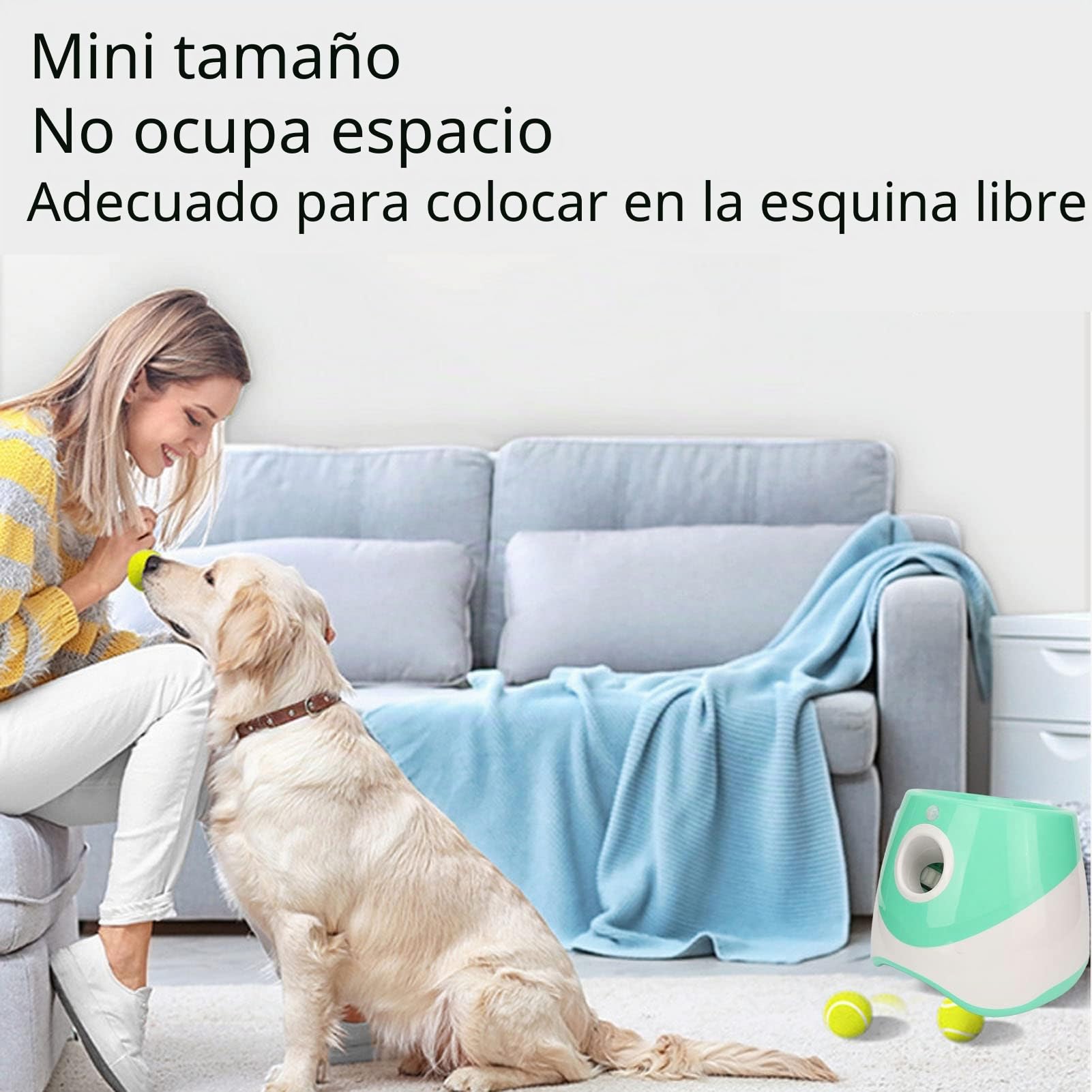 Lanzador Automático de Bolas para s, Lanzador de Bolas Recargable para Mascotas 3 Modos para Exteriores para Mascotas