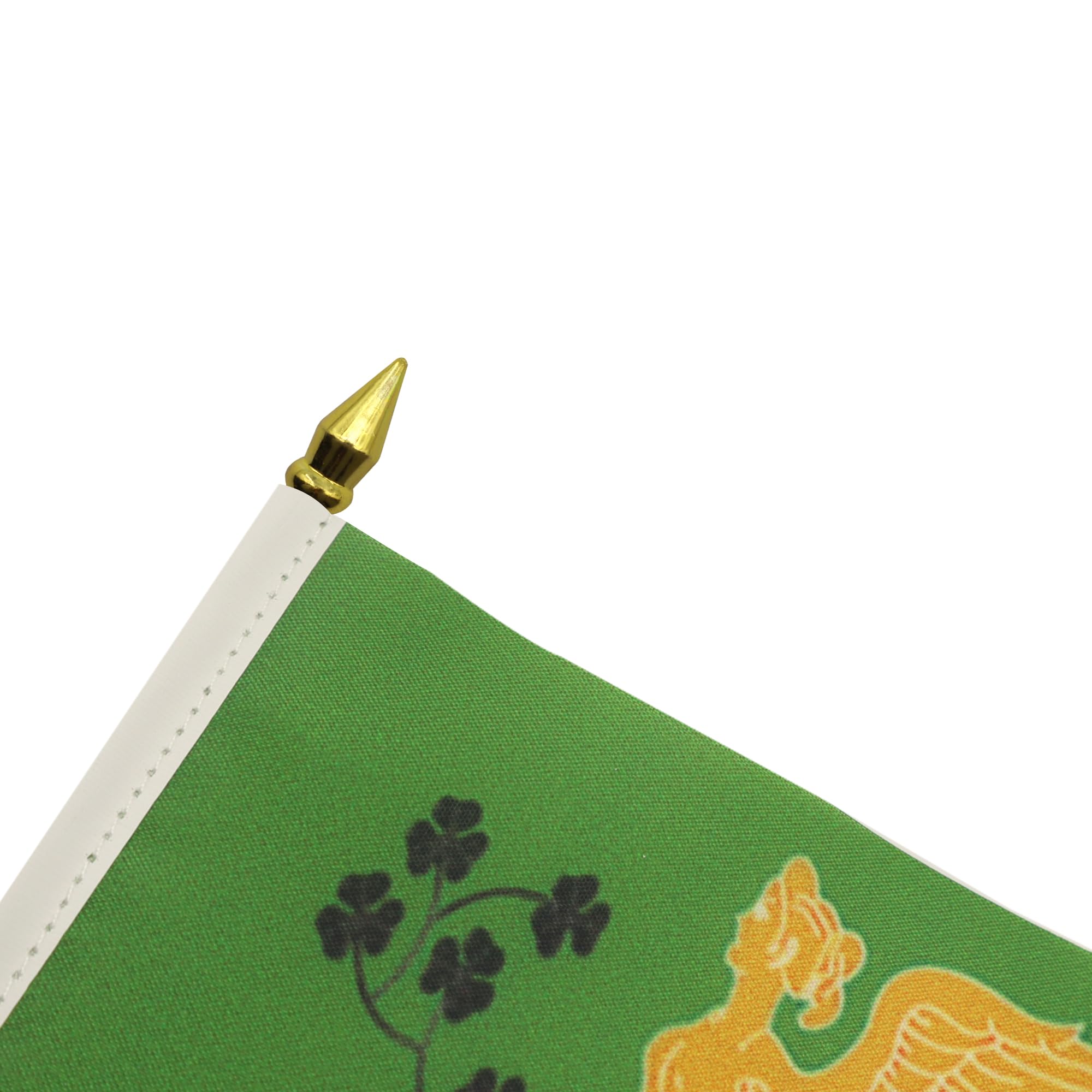 AZ FLAG Bandera de Mesa de Irlanda Erin GO Bragh 15x10cm - BANDERINA de DESPACHO Irlandesa 10 x 15 cm Punta Dorada