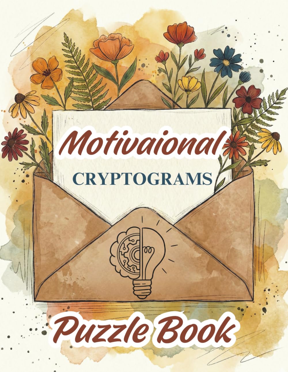 Motivational Cryptograms Puzzle Book: 600 Brain-Teasing Inspirational Quotes to Motivate, Uplift, and Relax – A Gift for Women and Girls
