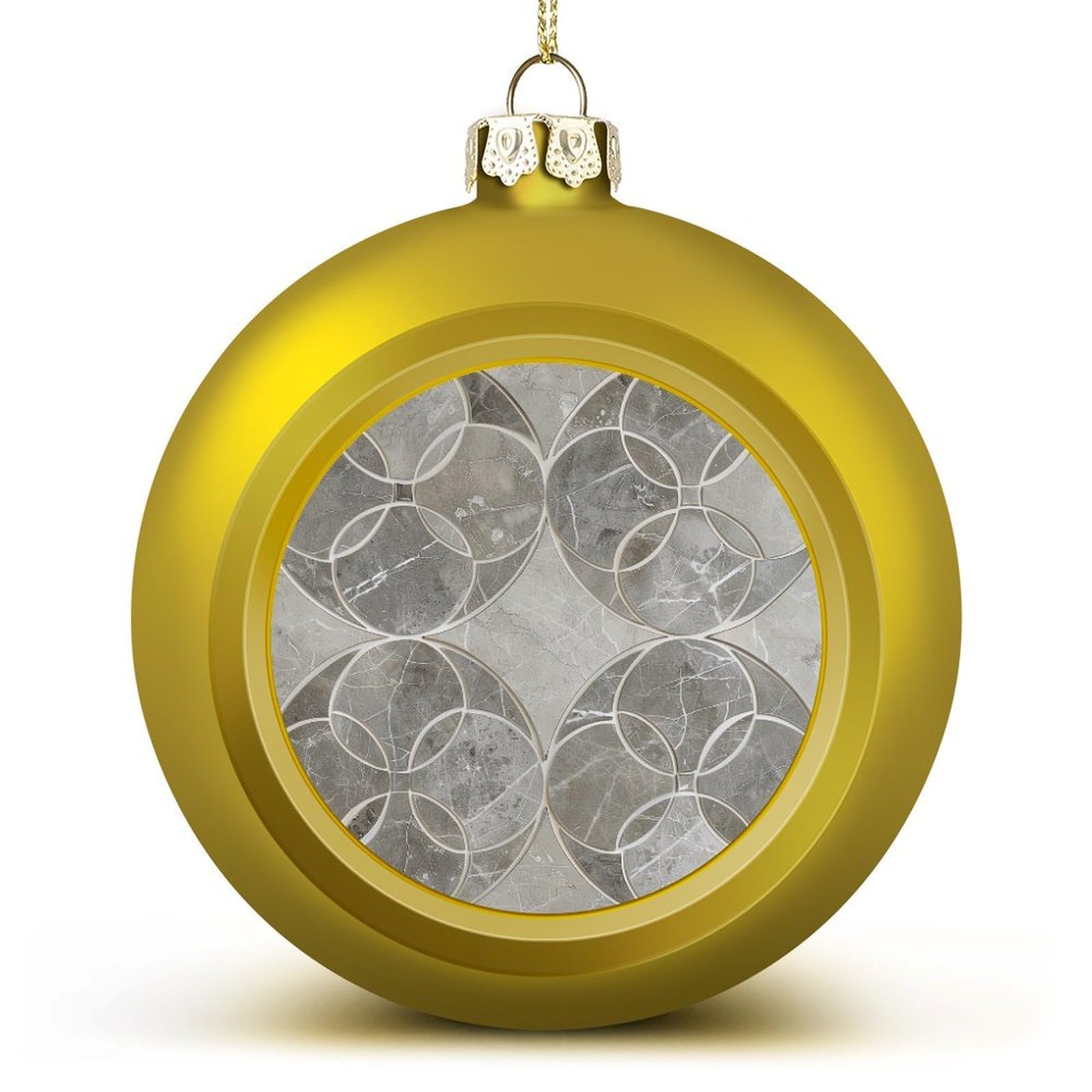 Boules de Noël de qualité supérieure gris texturé pour sapin