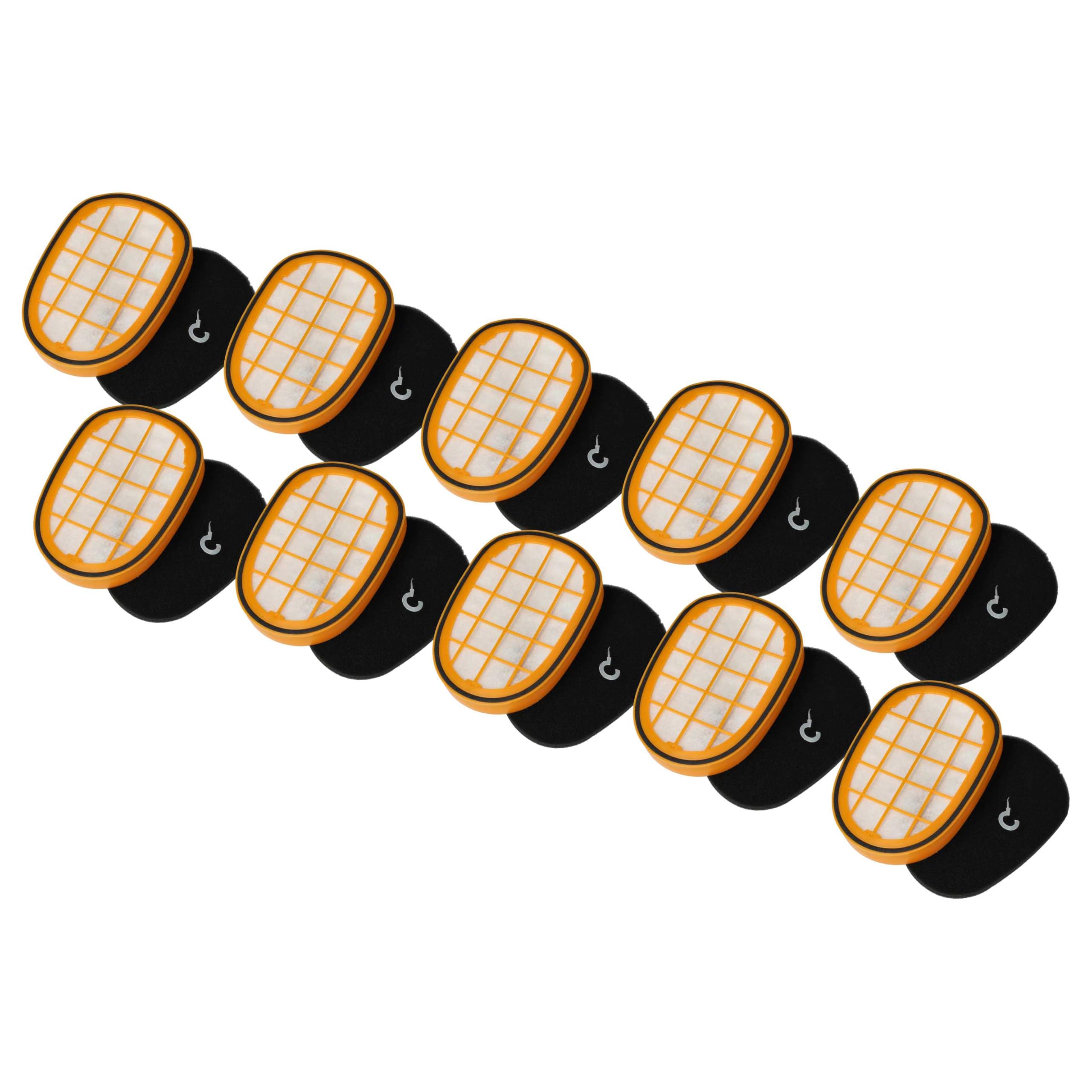 vhbw 10 x filtr przedsilnikowy, 10 x filtr ochronny silnika kompatybilny z Philips SpeedPro Max Aqua FC6908, FC6903, FC6904/01, FC6903/01 odkurzacz