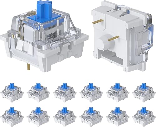 EBILNVKE 12 Pieces Yellow Mechanical Keyboard Switches 3 Pin Pre-Lubricated