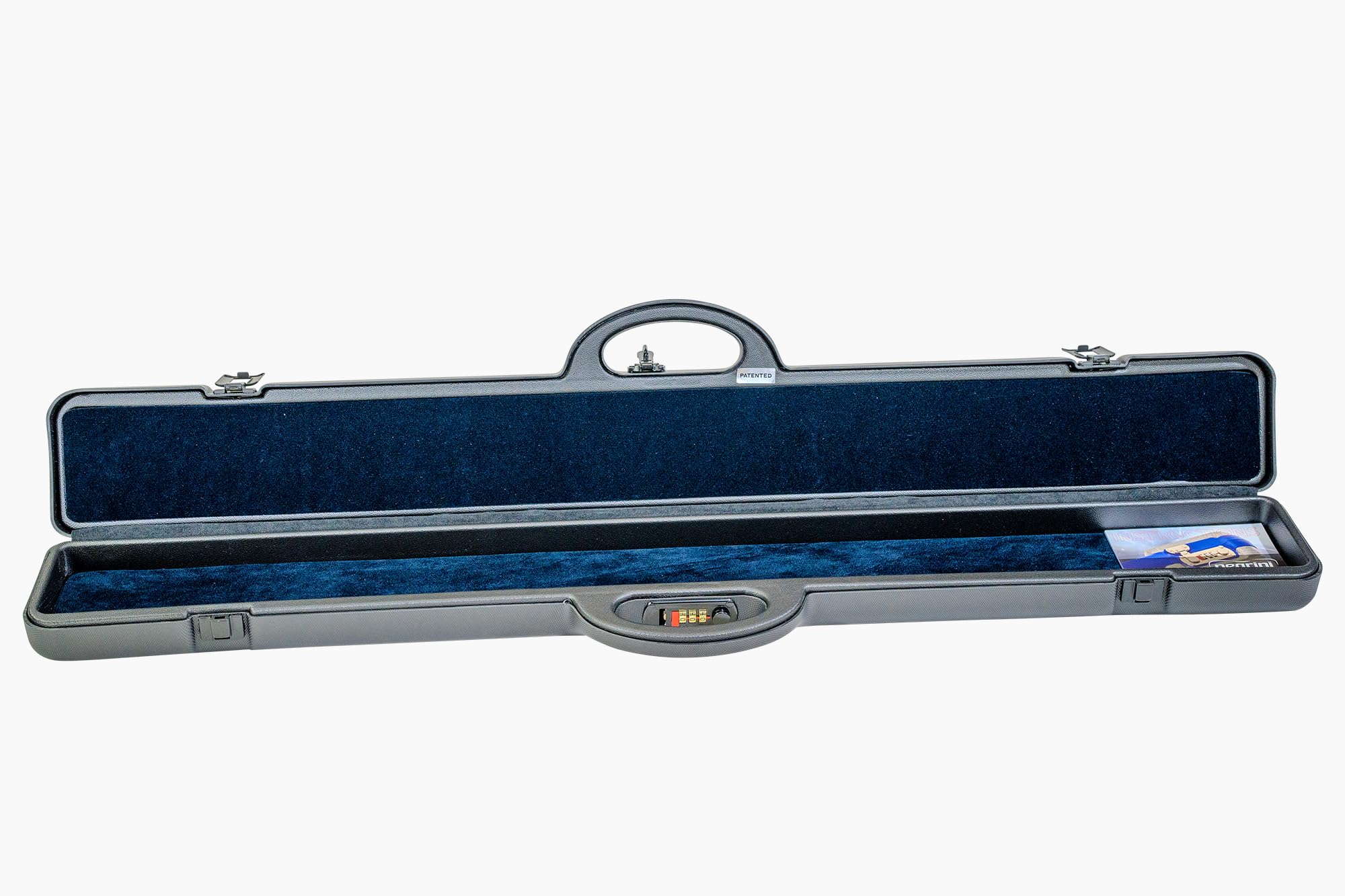 Negrini Luxury Barrel Case – Hard Case for Shotgun Barrels and Extra Forearm – Fits 1 Barrel Up to 36” – Airline Approved, Lightweight Double Wall, TSA Locks – Made in Italy – Black/Blue - Luxury Trim
