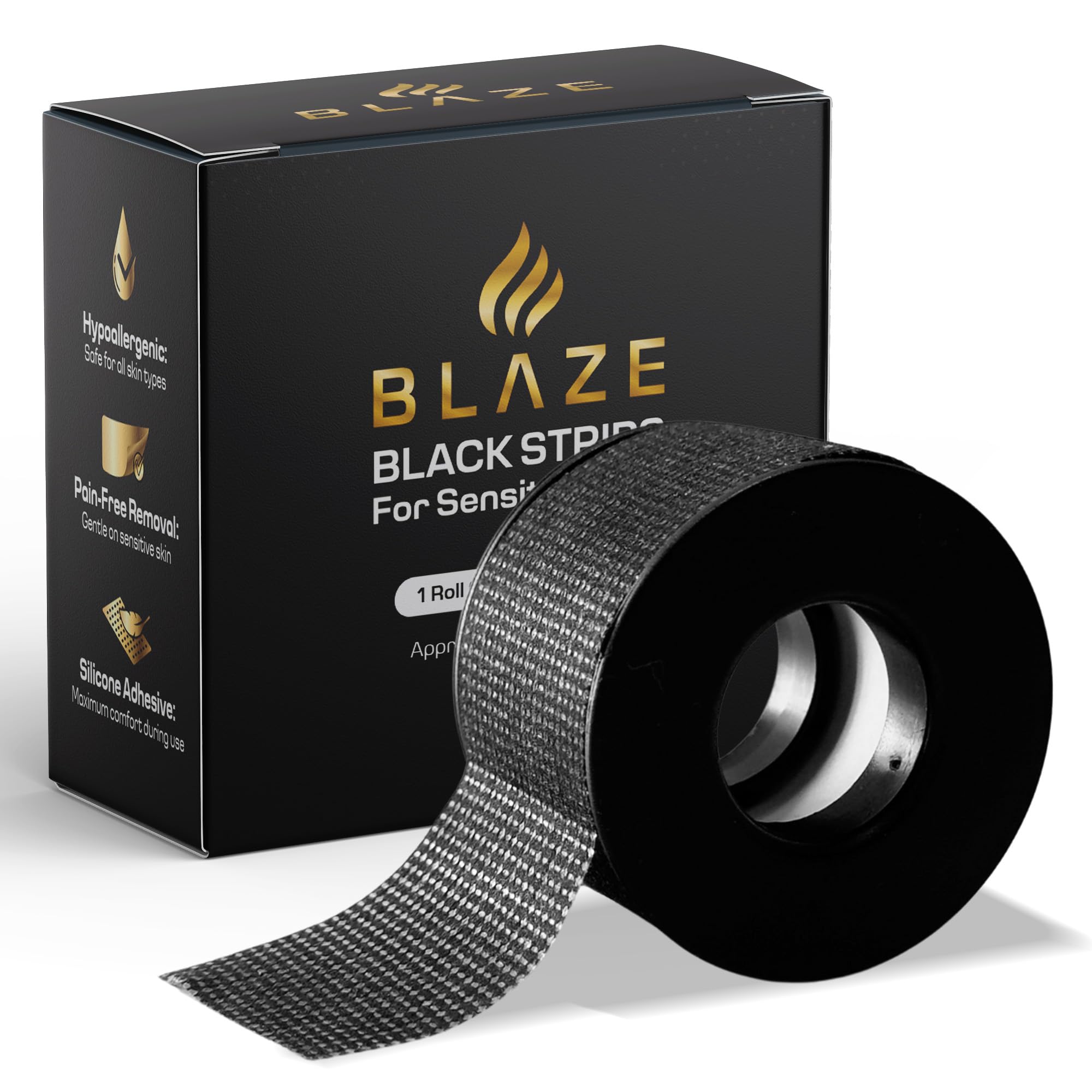 BlackStrips Premium Silicone Tape - Gentle Non Toxic Medical Grade - 1 5 x 16 - Equivalent to