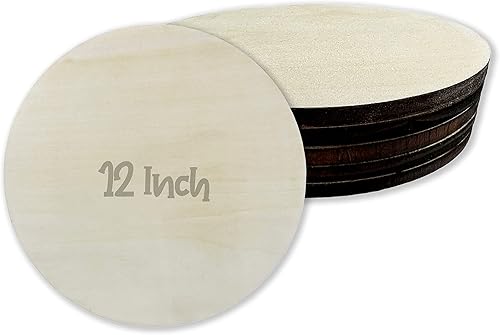 Urbalabs - Círculos de madera contrachapada de abedul de 12 pulgadas y 14 pulgadas de grosor, círculos de madera sin acabar, piezas circulares de