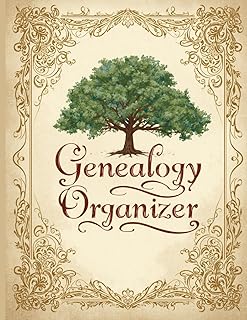 Genealogy Organizer: The Ultimate Workbook for Family Tree History Research | With DNA Trackers, Heirloom Inventory & Oral History Prompts | Gift for Ancestry Researchers & Family Historians