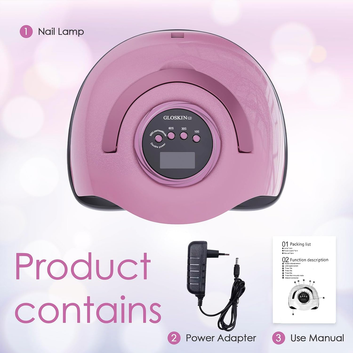 DEPAR Lampe UV Ongles Gel, Lampe Led Ongle 180W, Avec 36 Perles de Lampe, Capteur Automati - Analyse des détails et conception