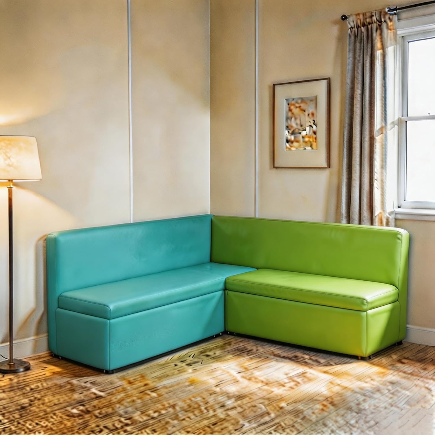 Amazon.com: Breakfast Nook Bench with Storage, L Shaped Banquette ...