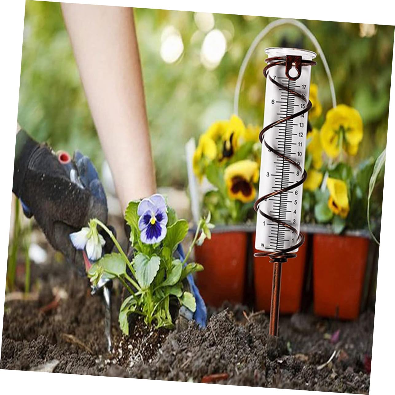 POPETPOP 8stücke Transparente Regenmesser Präzises Regenmessgerät Für Garten Und Und Outdoor-Werkzeug Niederschlagsmessung