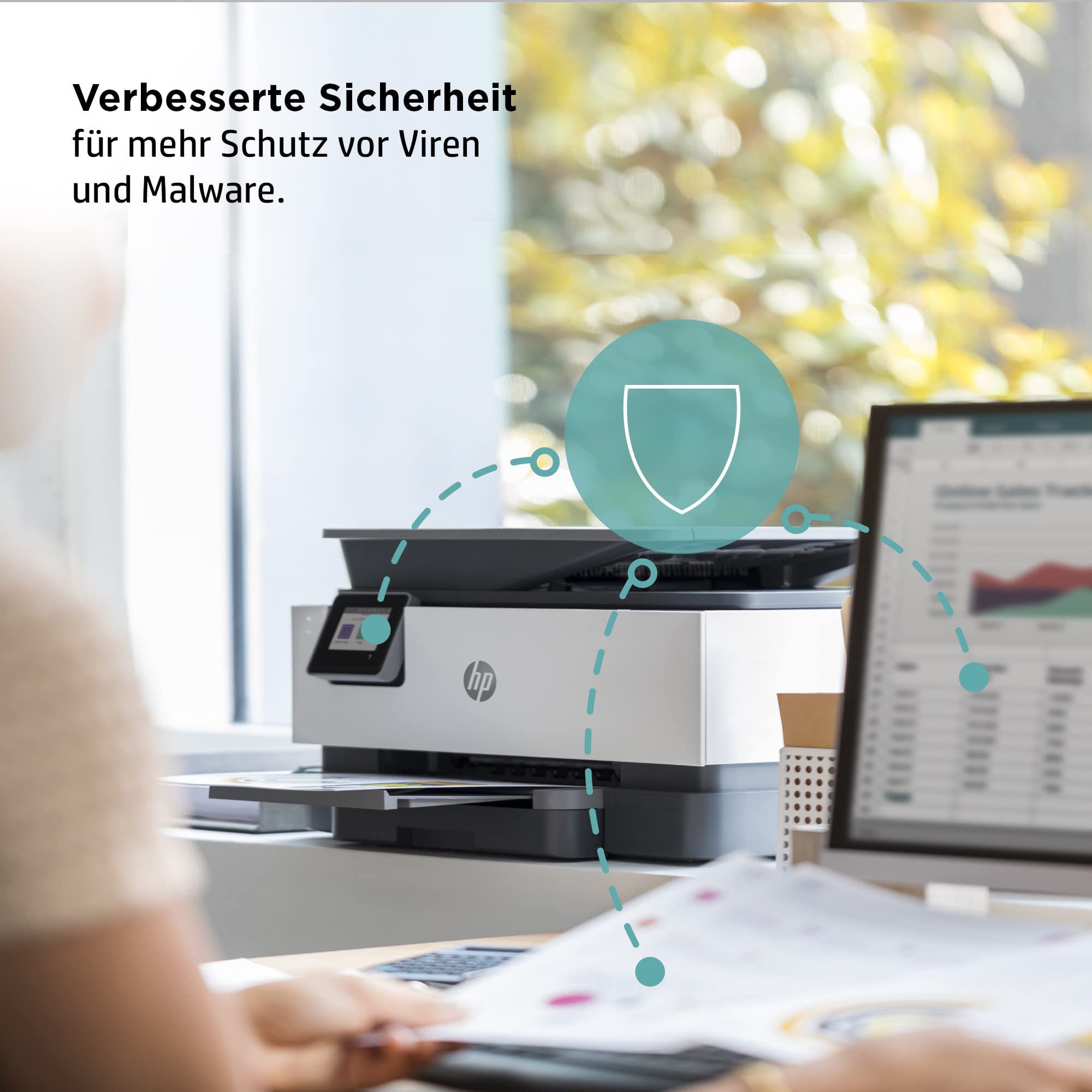 HP OfficeJet Pro 9010e Multifunktionsdrucker, 6 Monate gratis drucken mit HP Instant Ink inklusive, HP+, Drucker, Scanner, Kopierer, Fax, WLAN, LAN, Duplex, Airprint, Grau-Weiß