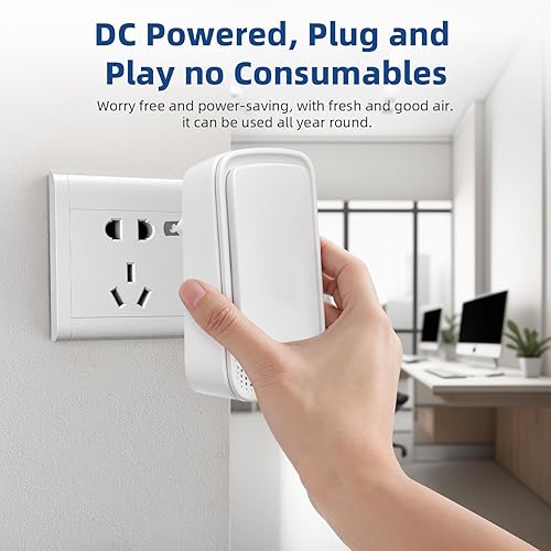 Miniatura 7 de Paquete de 8 purificadores de aire enchufables, ionizador de aire móvil sin filtro, ambientador de aire silencioso para el hogar, oficina, cocina,