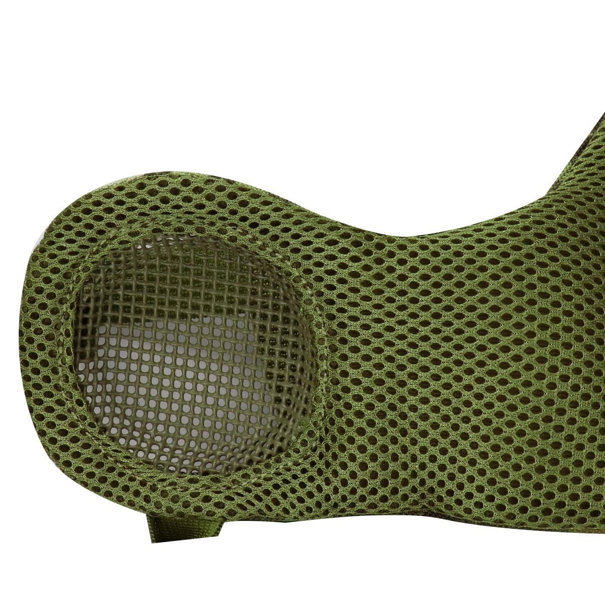 Set di accessori protettivi per softair, maschera a metà viso in rete con protezione per le orecchie, e occhialini per CS / caccia / paintball / tiro