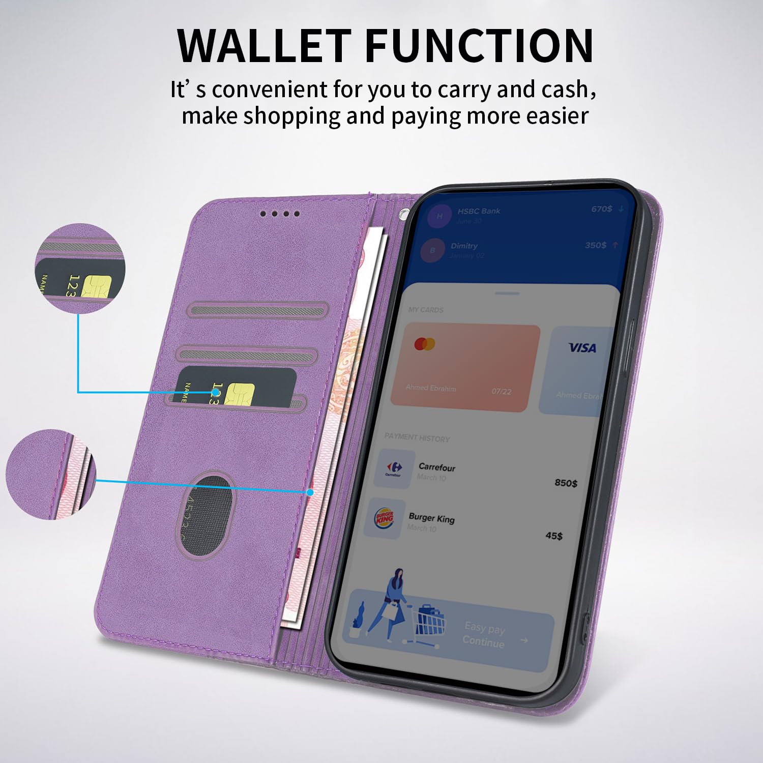 CXTCASE Cover Xiaomi Redmi Note 14 Pro 4G, PU Pelle Custodia per Xiaomi Redmi Note 14 Pro 4G [Kickstand] [Slot per Schede], Portafoglio Custodia Flip Case per Xiaomi Redmi Note 14 Pro