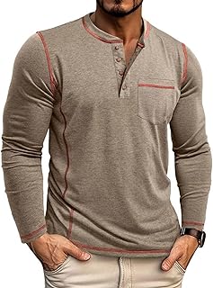 Sponsored You’re seeing this ad based on the product’s relevance to your search query.Learn more about this advertisement LAOARA Long Sleeve Men's Long-Sleeved T-Shirts Henley Shirt Long Sleeve Long Shirt Slim with Pocket Button Placket M-3XL