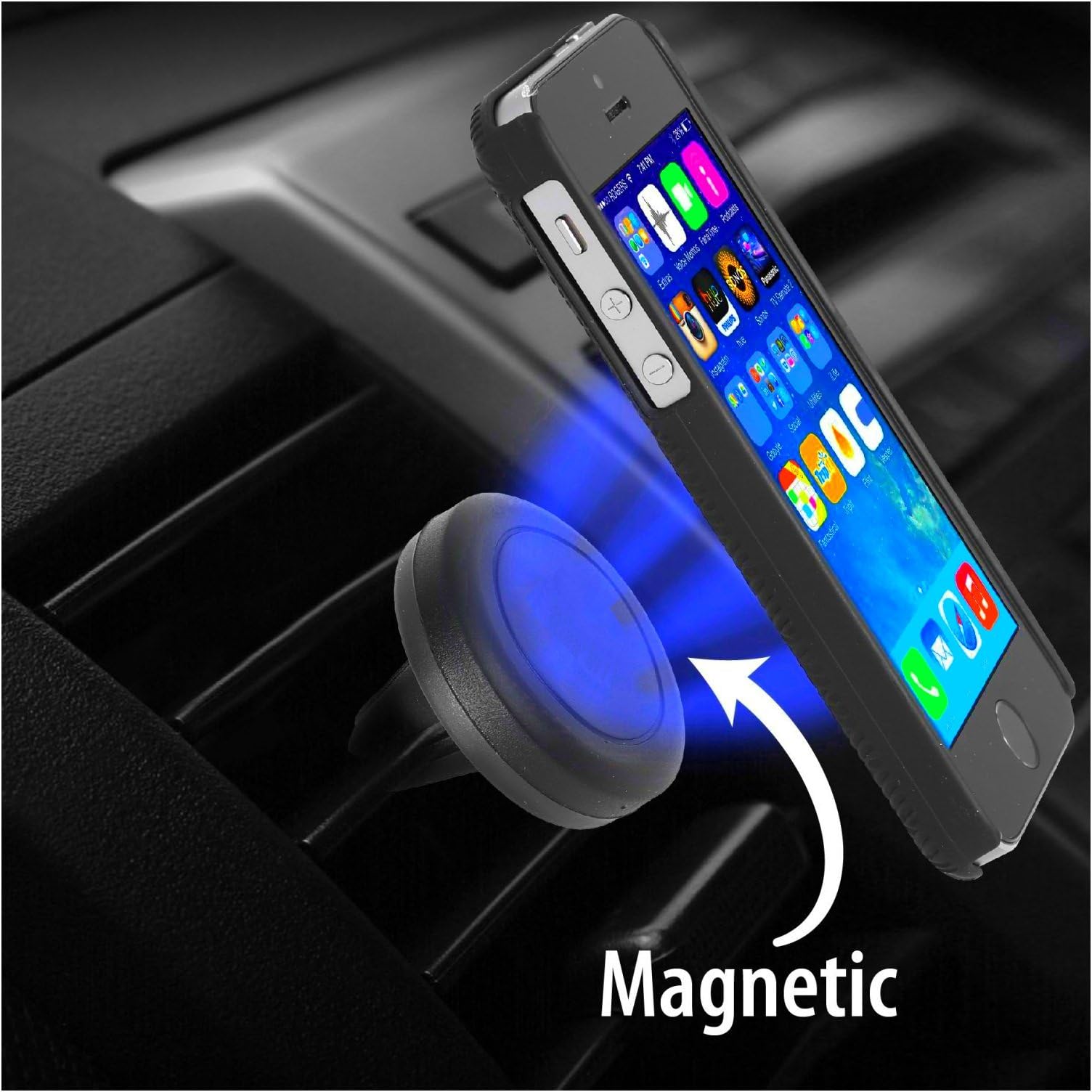 AVSPM15 Universal Magnetic Air-Vent Car Mount Holder Magnet Clip Holder for Smartphones