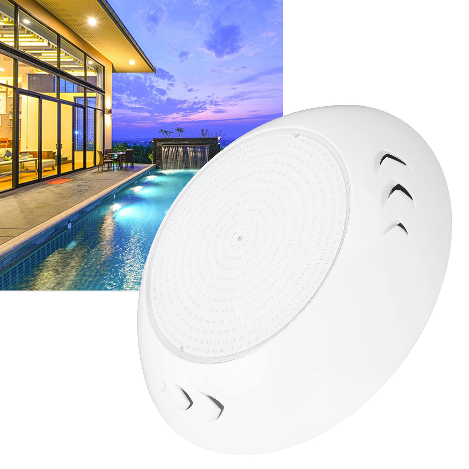 Cocoarm Oświetlenie Basenowe Wypełnione żywicą Oświetlenie Basenowe LED 12 V RGB Podwodna Naścienna IP68 z Pilotem 7 Statycznych 5 Trybów Dynamicznych dla Fontanny Basenowej Akwarium (35W)