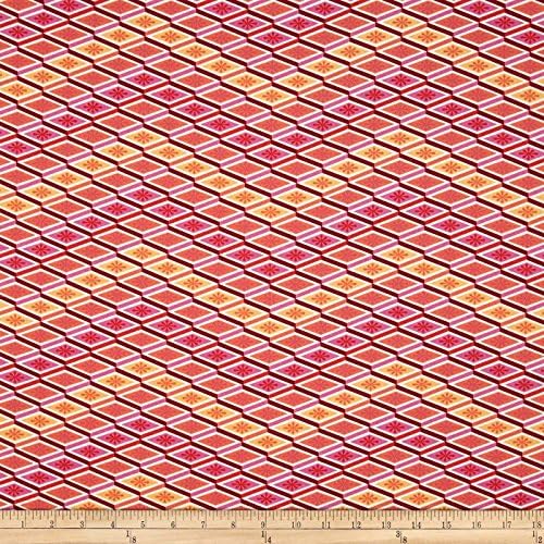 Tula Pink Eden Labyrinth Peach Fabric By The Yard