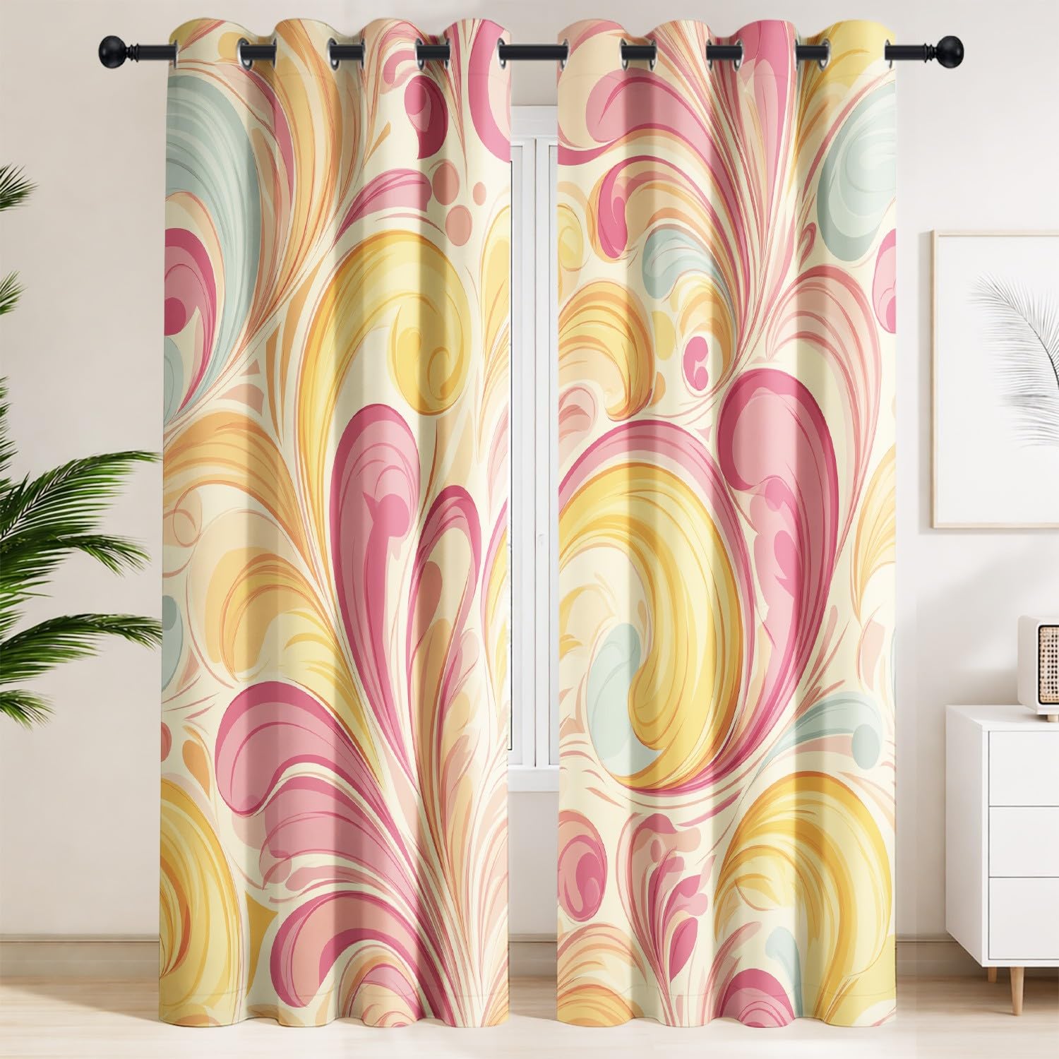 Rideaux occultants pop-art pour chambre d'enfant : créez un cocon vintage apaisant