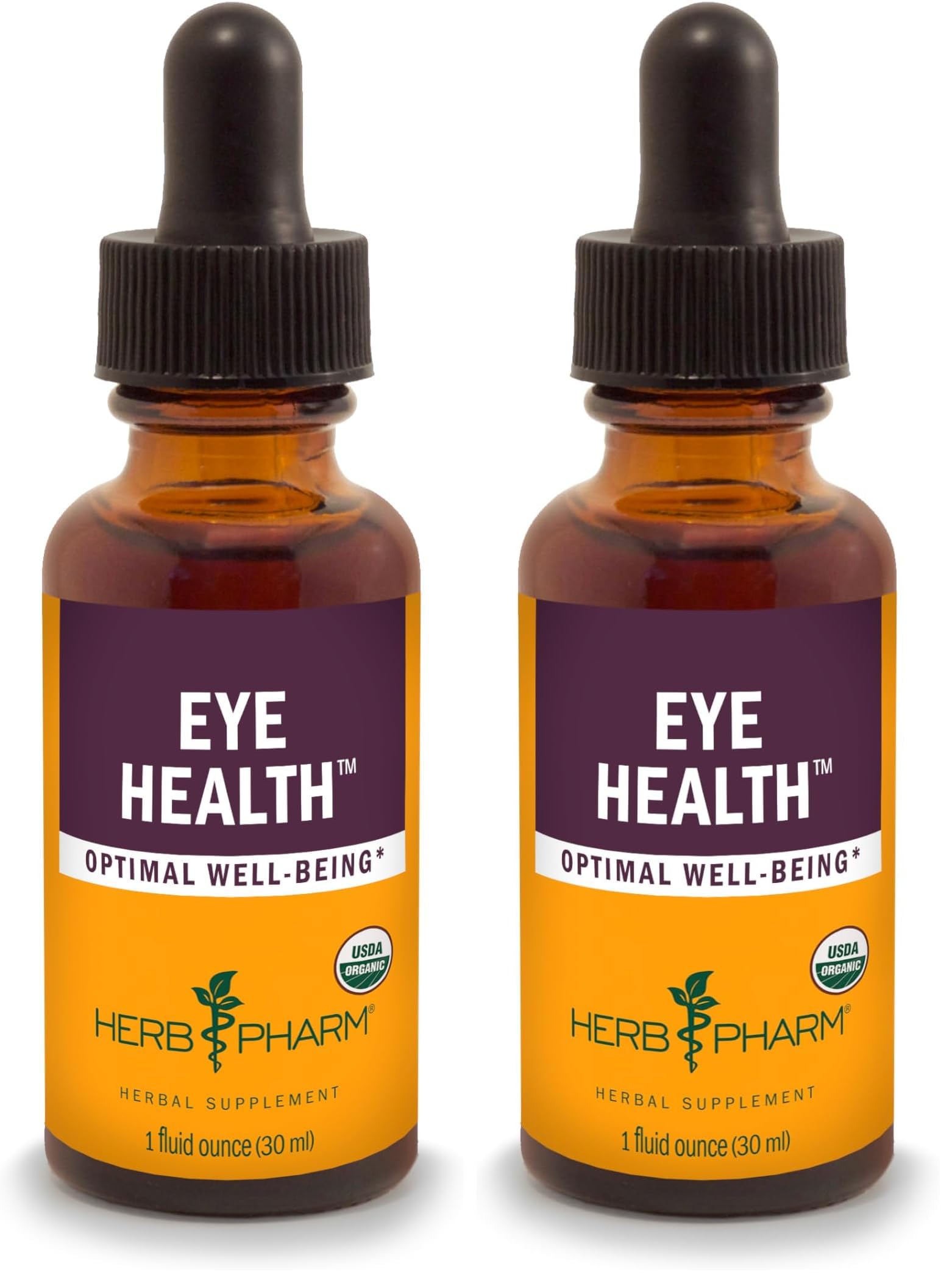 Herb Pharm Suplemento fitoterápico líquido para saúde ocular com mirtilo, goji e ginkgo, 2 frascos de 30 mL