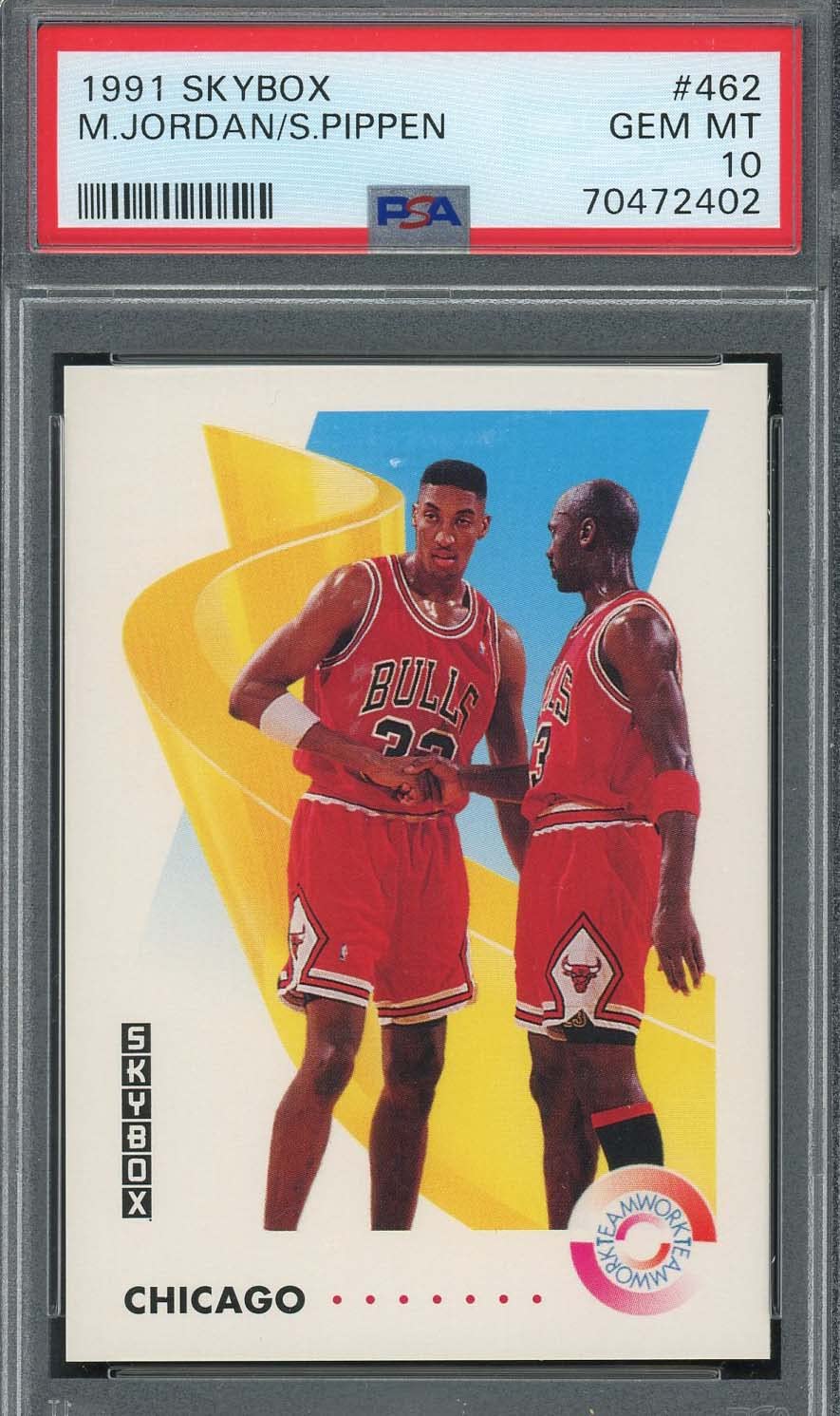 NBAカード MICHAEL JORDAN×SCOTTIE PIPPEN Michael Jordan & Scottie Pippen 1991-1992 Skybox #462 Card - PSA