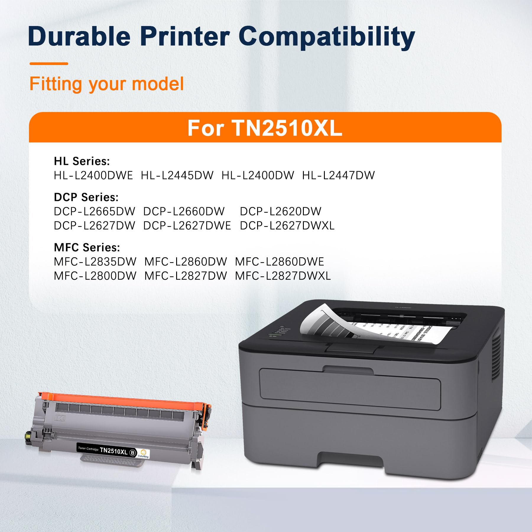 Toner Brother Tn2510 Tambour DR2510 Halloya Compatible Brother - Pour Imprimantes HL-L2400DW, DCP-L2620DW, MFC-L2800DW Dr2510 Brother Hl-l2400dw