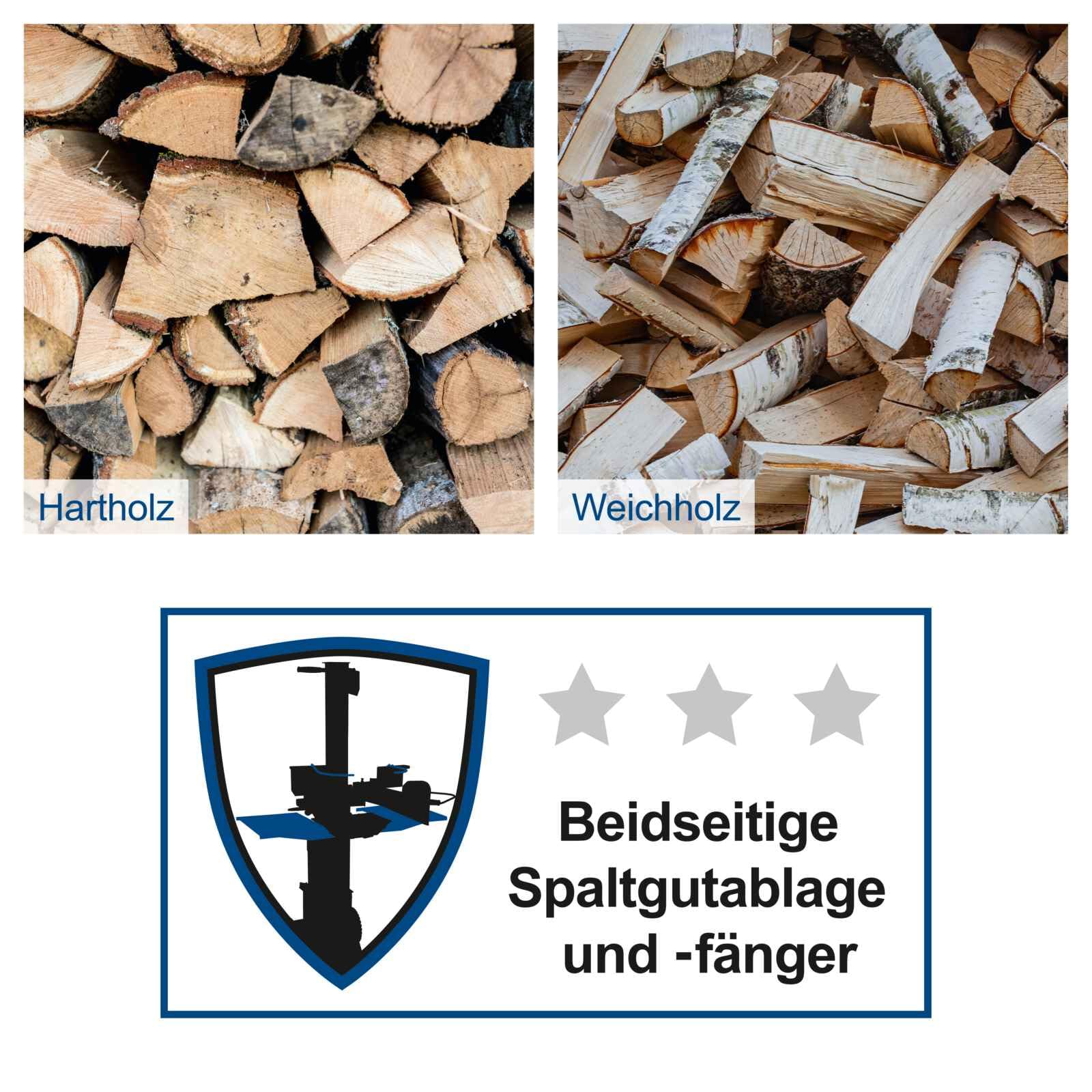 Scheppach Holzspalter stehend HL810 | 8 Tonnen Spaltkraft | 230V 3000W | 550mm Spaltgutlänge | 300mm Spaltgutdurchmesser | Hydraulikspalter Brennholzspalter Kurzholzspalter mit Fahrvorrichtung