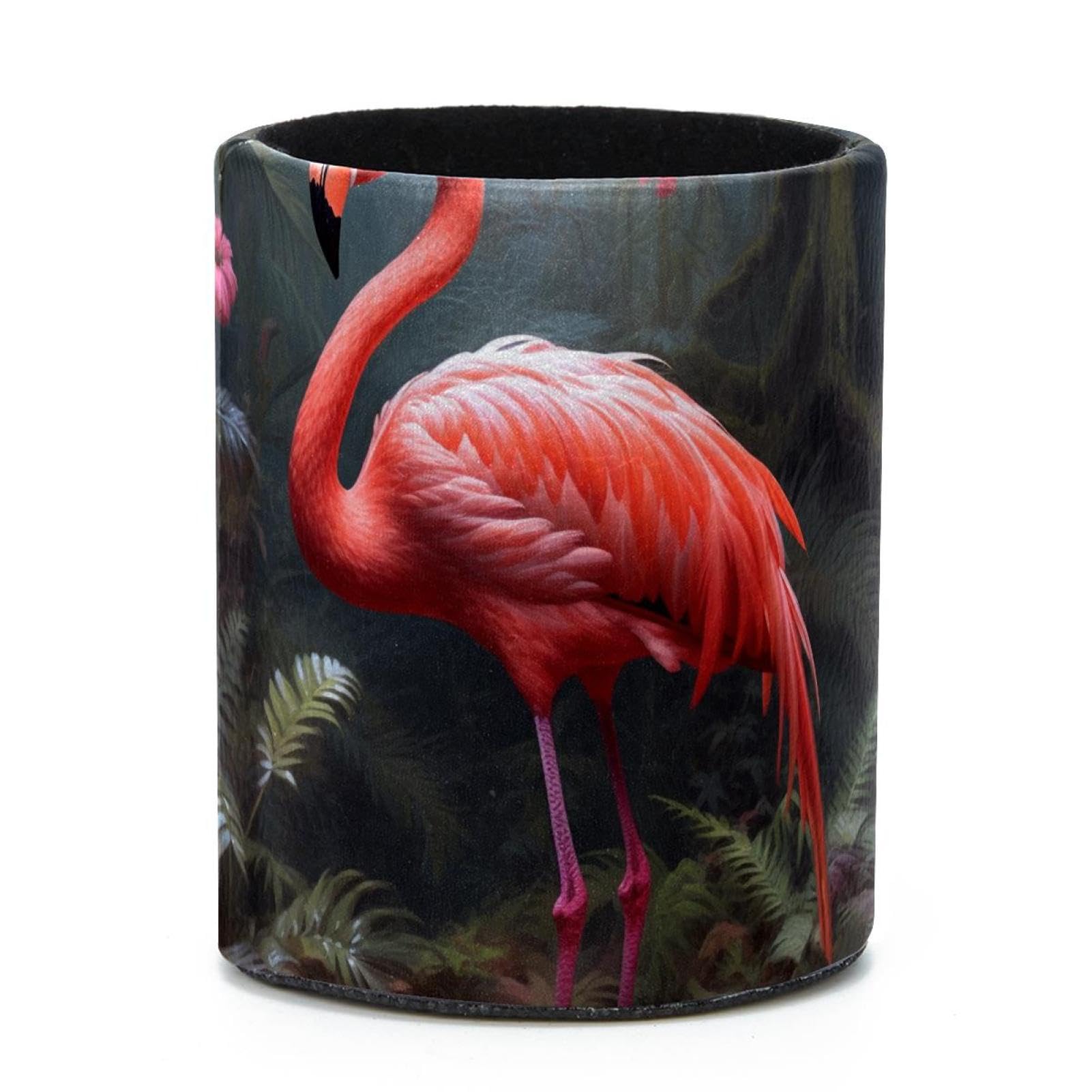 VAPOKF Round Pencil Holders for Desk, Flamingo Pen Holders Pen Pot Makeup Brushes Storage Desktop Stationery Supplies Organiser for Home Office