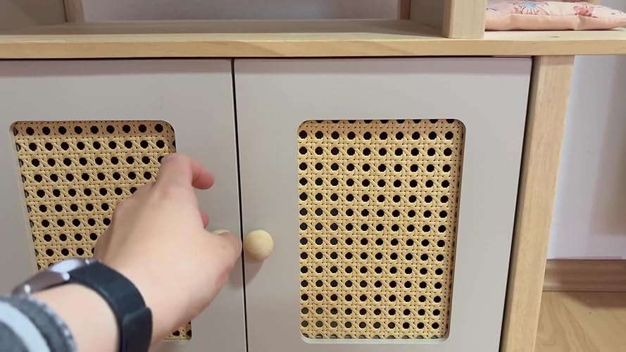 Howa Houten Poppen Commode miniflowers Met Poppenzitje Kussen Hangertje Poppen Kast 2760