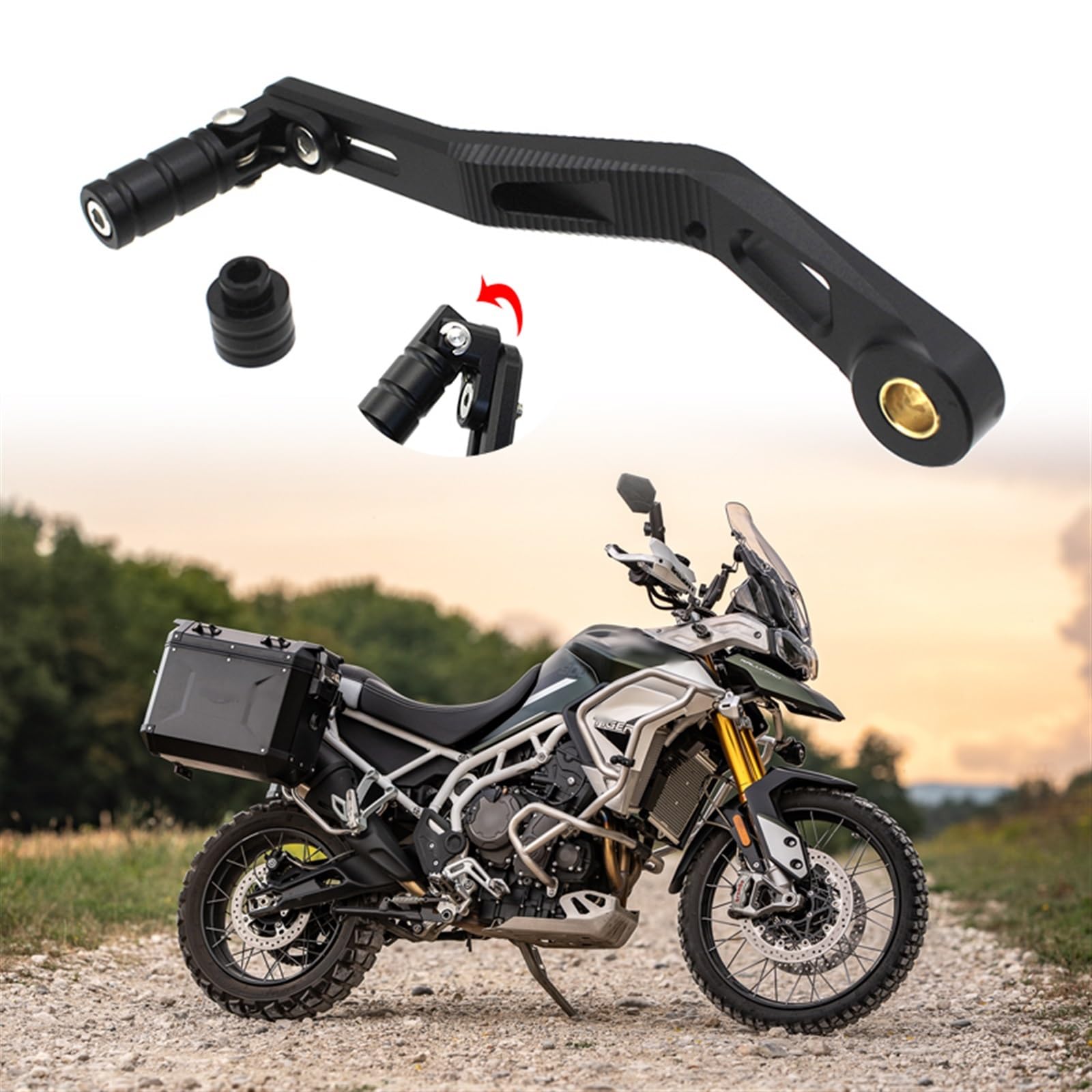 調整可能なモーターサイクルCNCアルミニウム折りたたみギアレバー,ペダルレバー,Tiger 900 gtラリープロに適しています,2019-2022,アクセサリー 調整可能なモーターサイクルCNCアルミニウム折りたたみギアレバー