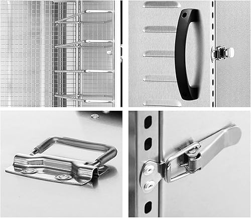 Miniatura 8 de Secador de frutas de 10 capas, máquina deshidratadora comercial de alimentos de acero inoxidable con ventana de vidrio, temporizador ajustable