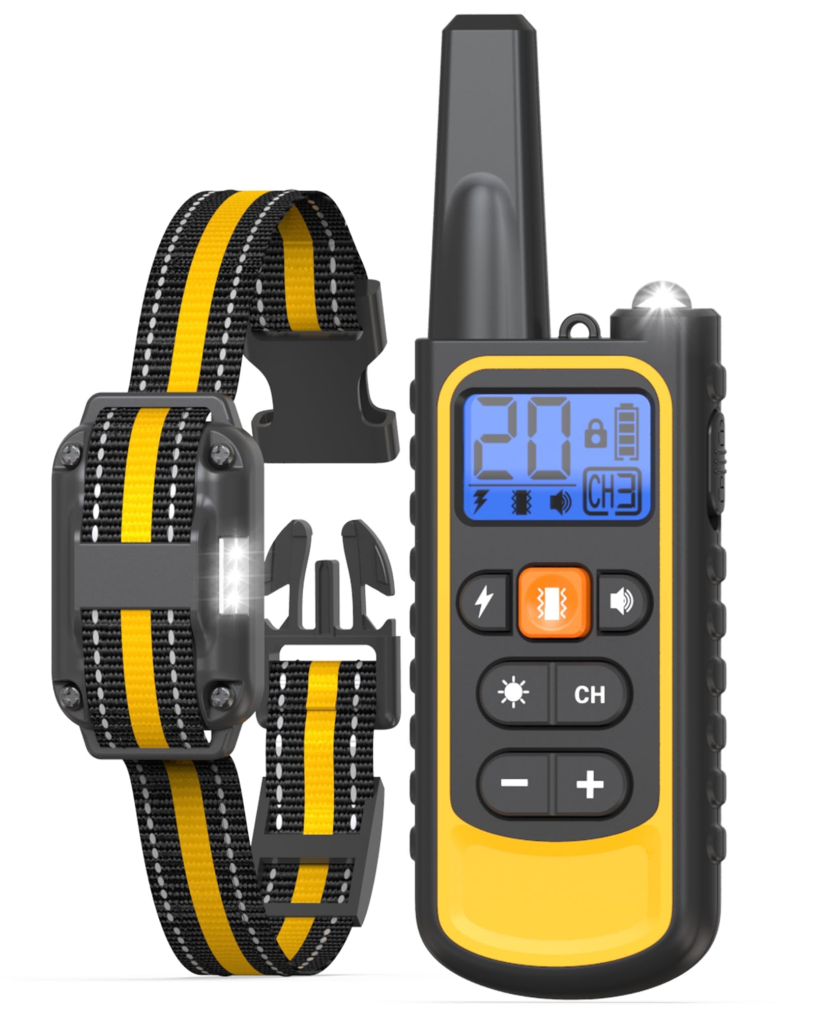 Parlberd Dog Shock Collar, 3 Training Modes Dog Training Collar with Remote, Rechargeable Waterproof Remote for Dogs 8-120 lbs, 3300ft Electric Training Collar