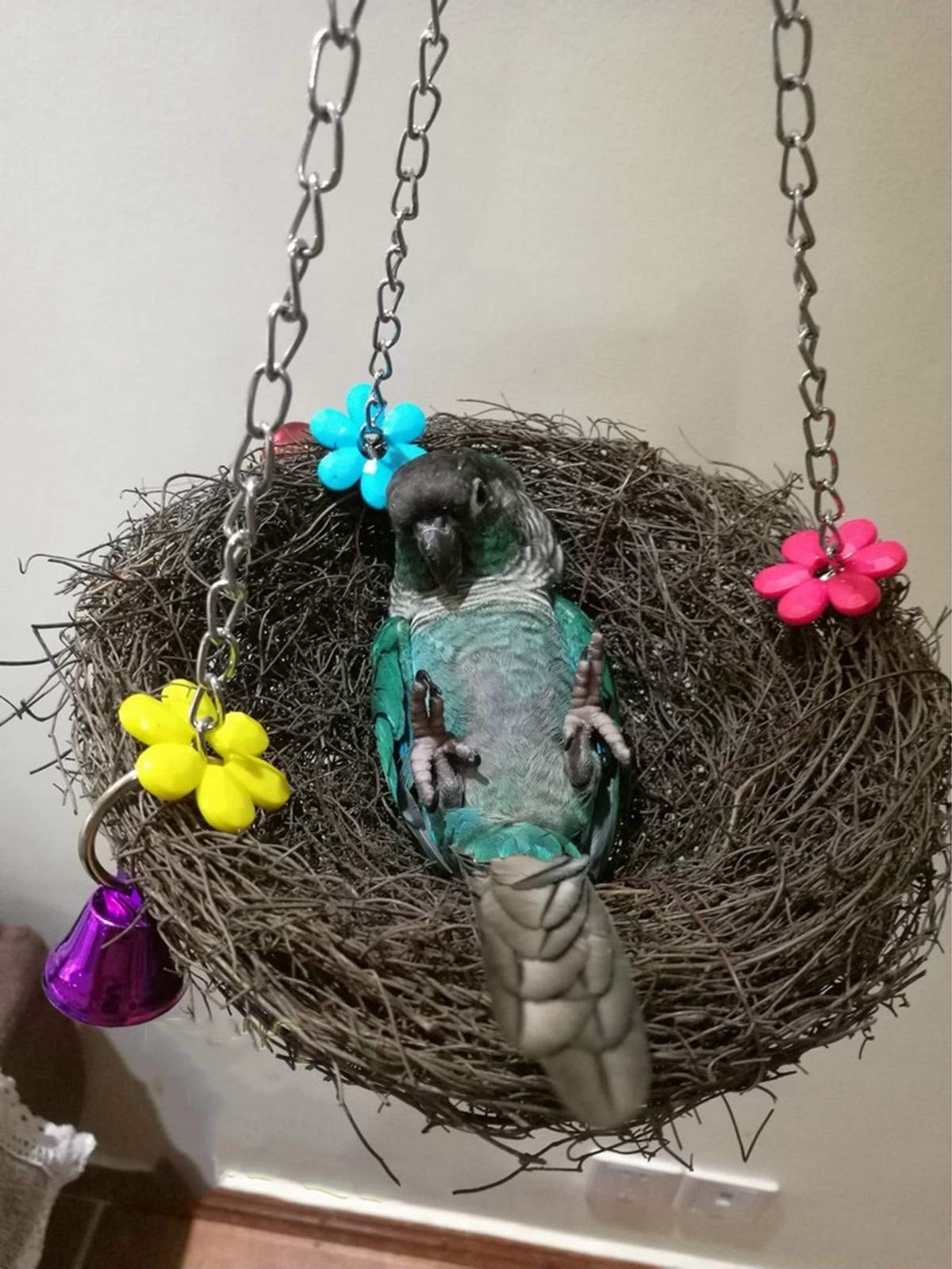 Nidi per Uccelli Nido di Uccello Naturale Fatto di Paglia, Posto di Riposo e di Allevamento per canarino Pappagallo, Diametro 12 cm, 15 cm, 17 cm, 20 cm, 25 cm (Size : Diameter 25cm)