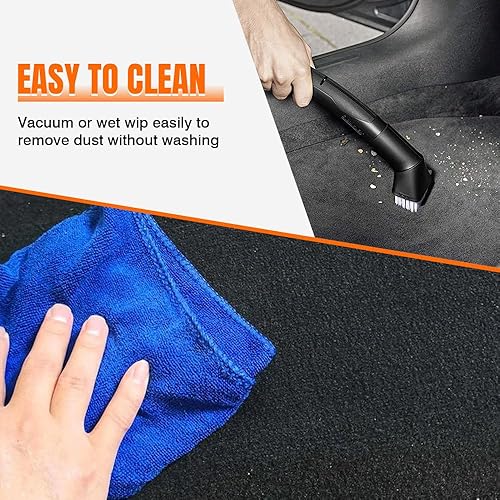 Miniatura 6 de MODILOVER Tapete para piso de automóvil, compatible con Toyota RAV4 2019-2023, juego de alfombras de nailon negro, 4 unidades