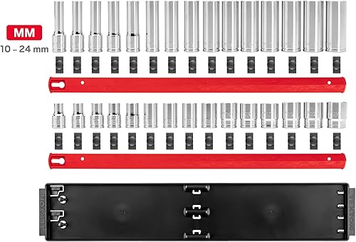 Miniatura 9 de TEKTON SHD92205 - Juego de llaves de 6 puntos con rieles, 32 piezas (38-1-516 pulgadas)