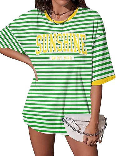 Womens Oversized Tee Shirts Vintage Sunshine Graphic Tees Hiking T-Shirts