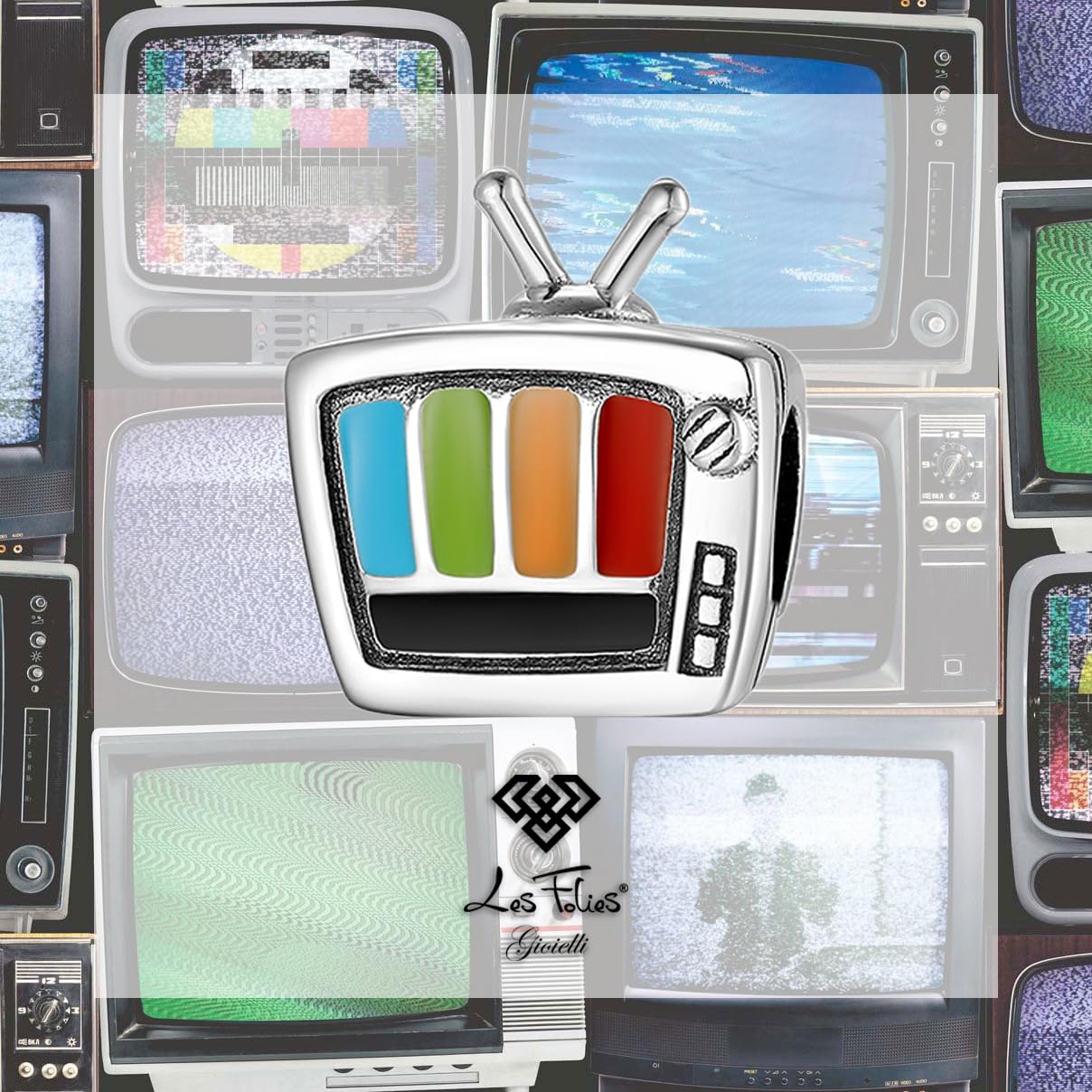 Charm TV televisione schermo in argento 925 - Les Folies per Pandora