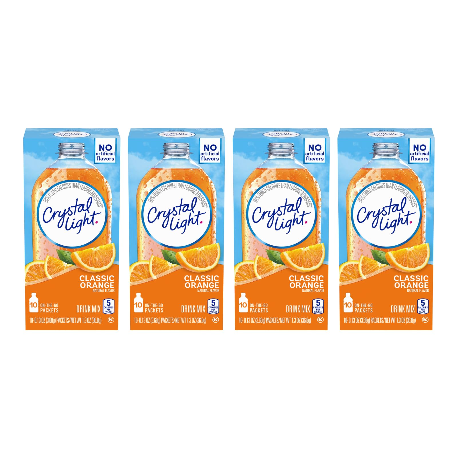 On The Go Classic Orange, 10-Count Boxes (Pack of 4)