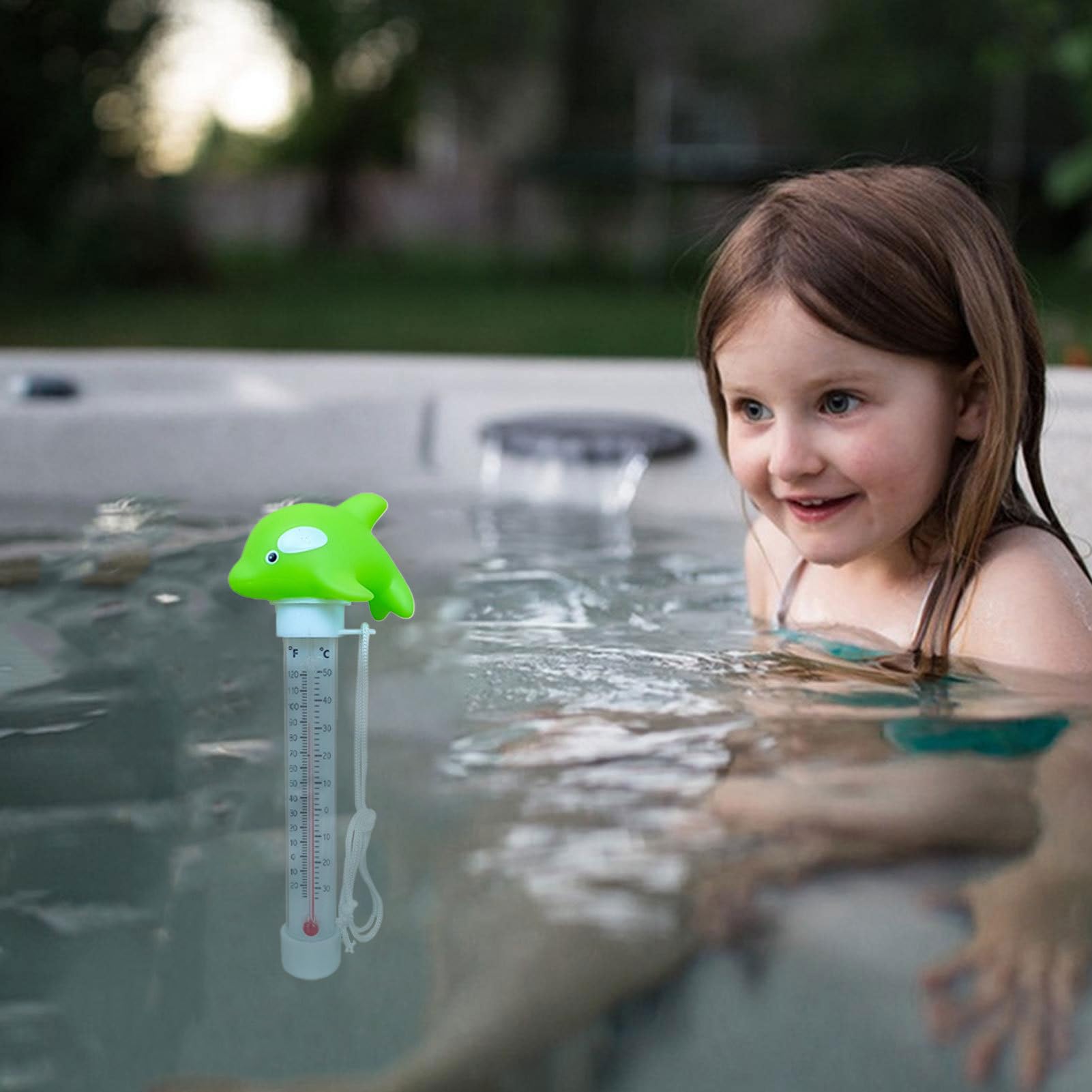 Confezione termometri galleggianti per piscina, letture accurate per la temperatura acqua, resistente agli urti, con cordino, per termometro per acquario, per esterni