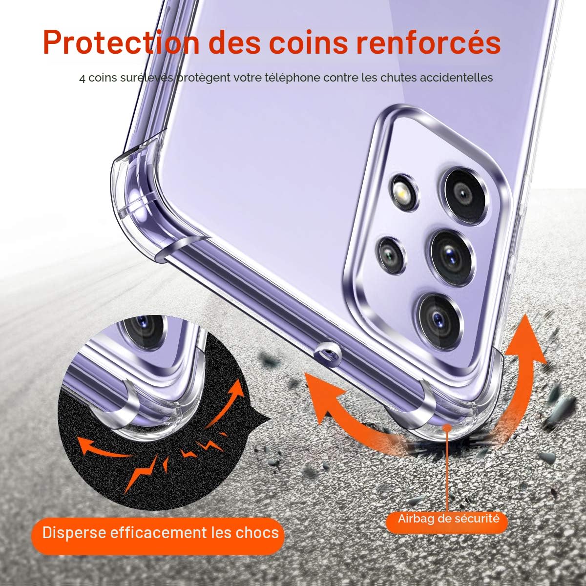 ivoler Coque pour Samsung Galaxy A52 4G / A52 5G / A52s 5G, Ultra Transparent Étui de Protection en Silicone Antichoc avec Coins Renforcés, Clair Mince Souple TPU Bumper Housse