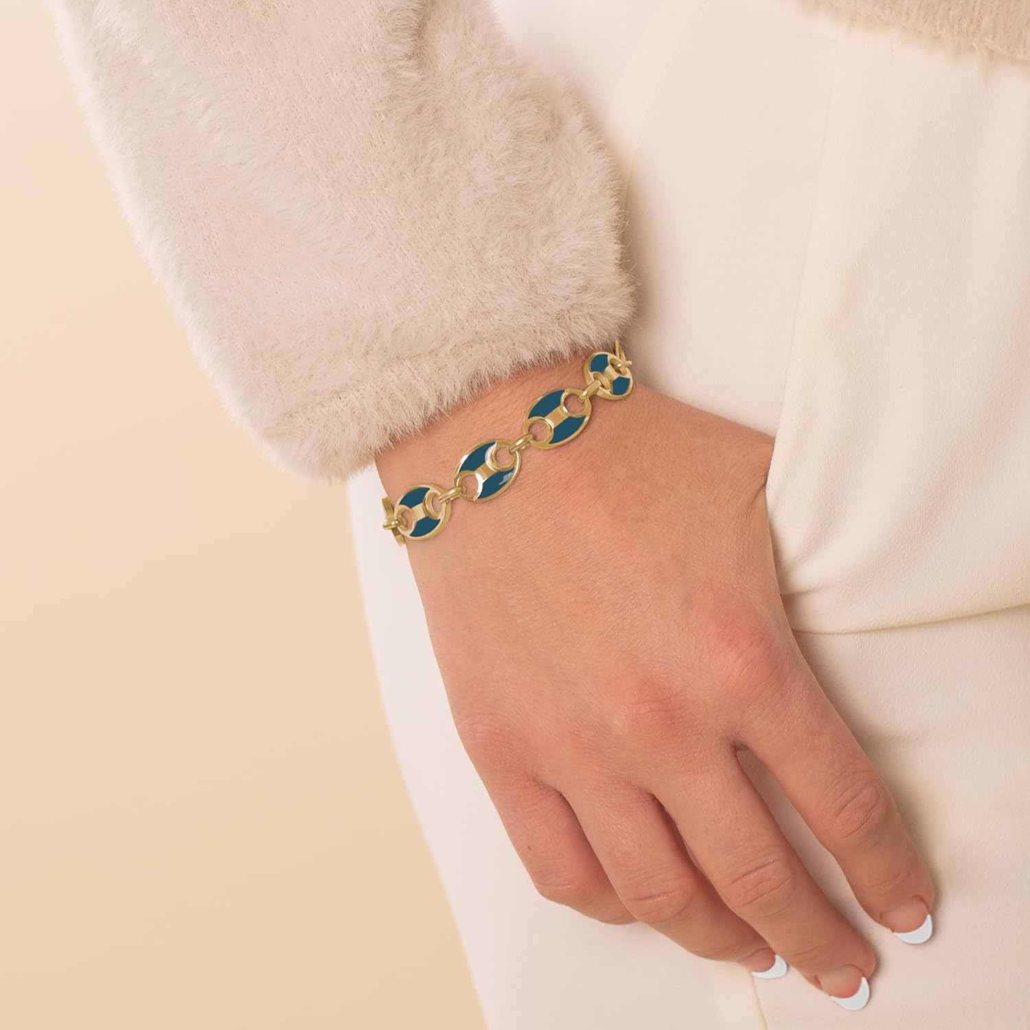 Lauren's Hope Sapphire and Gold Medical ID Bracelet, Saylor, Parent