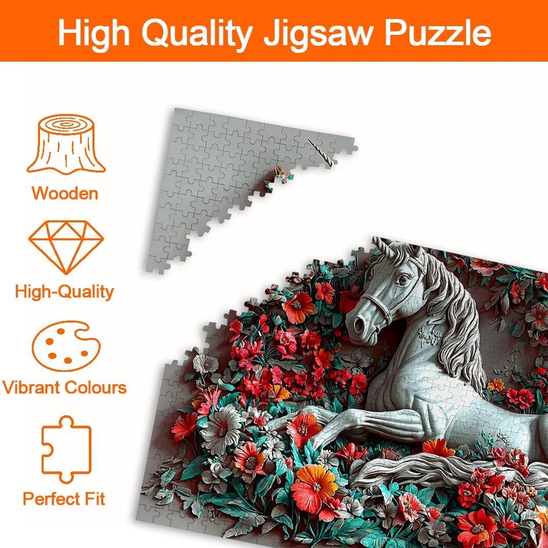 Puzzle Unicornio, Puzzle 1000 Piezas, Rompecabezas, Regalo Mujer -8232