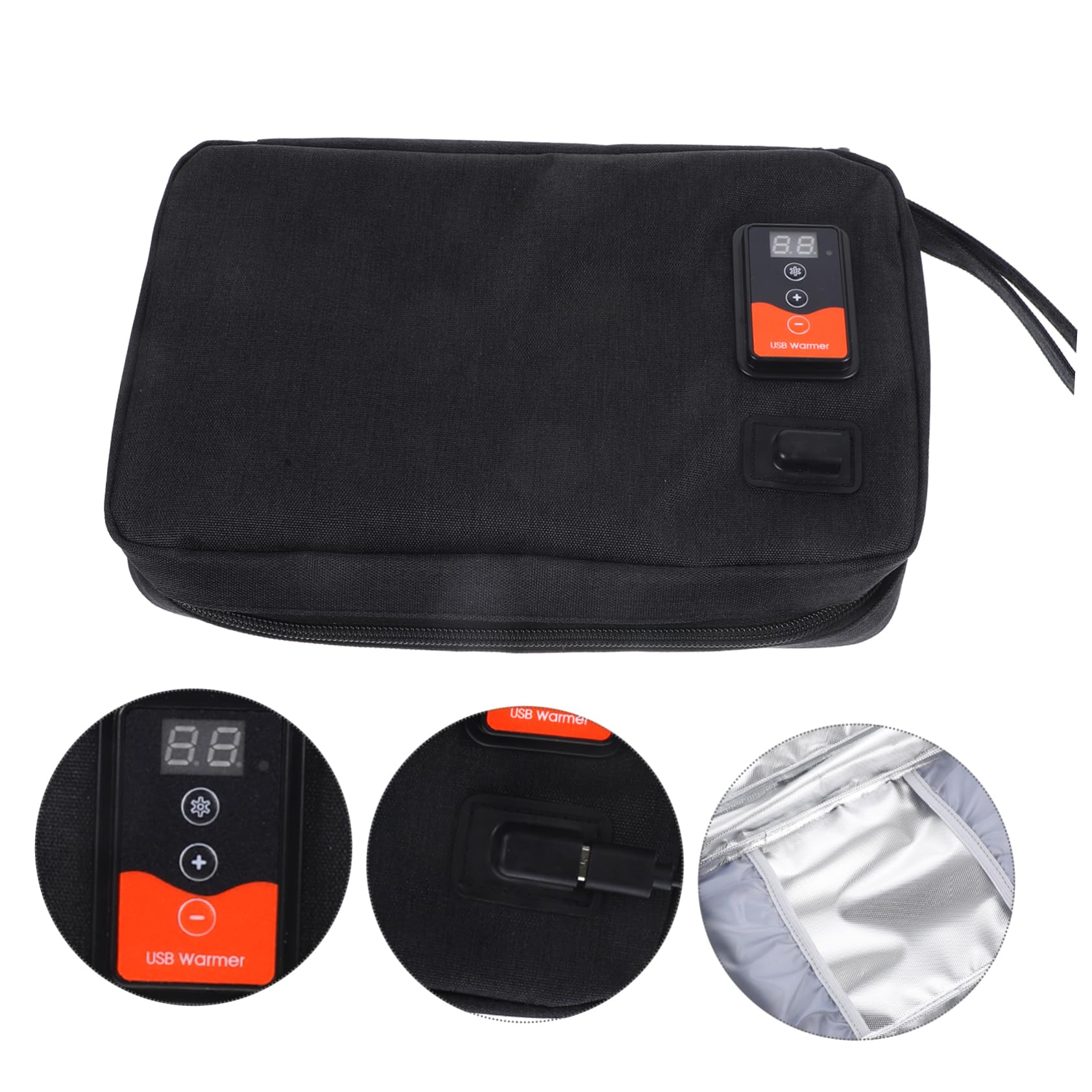 Zerodeko Tragbarer Feuchttücherwärmer für Babys mit Konstanter Temperatur und Wärmeerhalt Neopren Material Geeignet für Drinnen und Draußen USB Betrieben