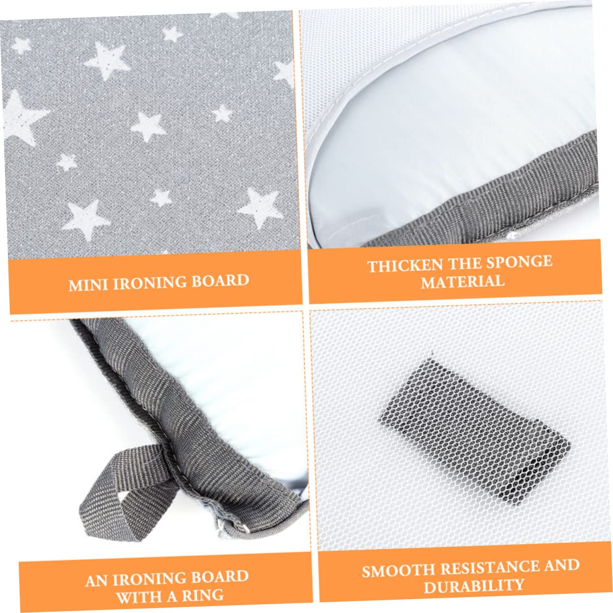 STOBAZA 2pcs Mini Handheld Ironing Board Garment Steamer Mitt with Finger Compact Design for Home Hotel and Travel Use