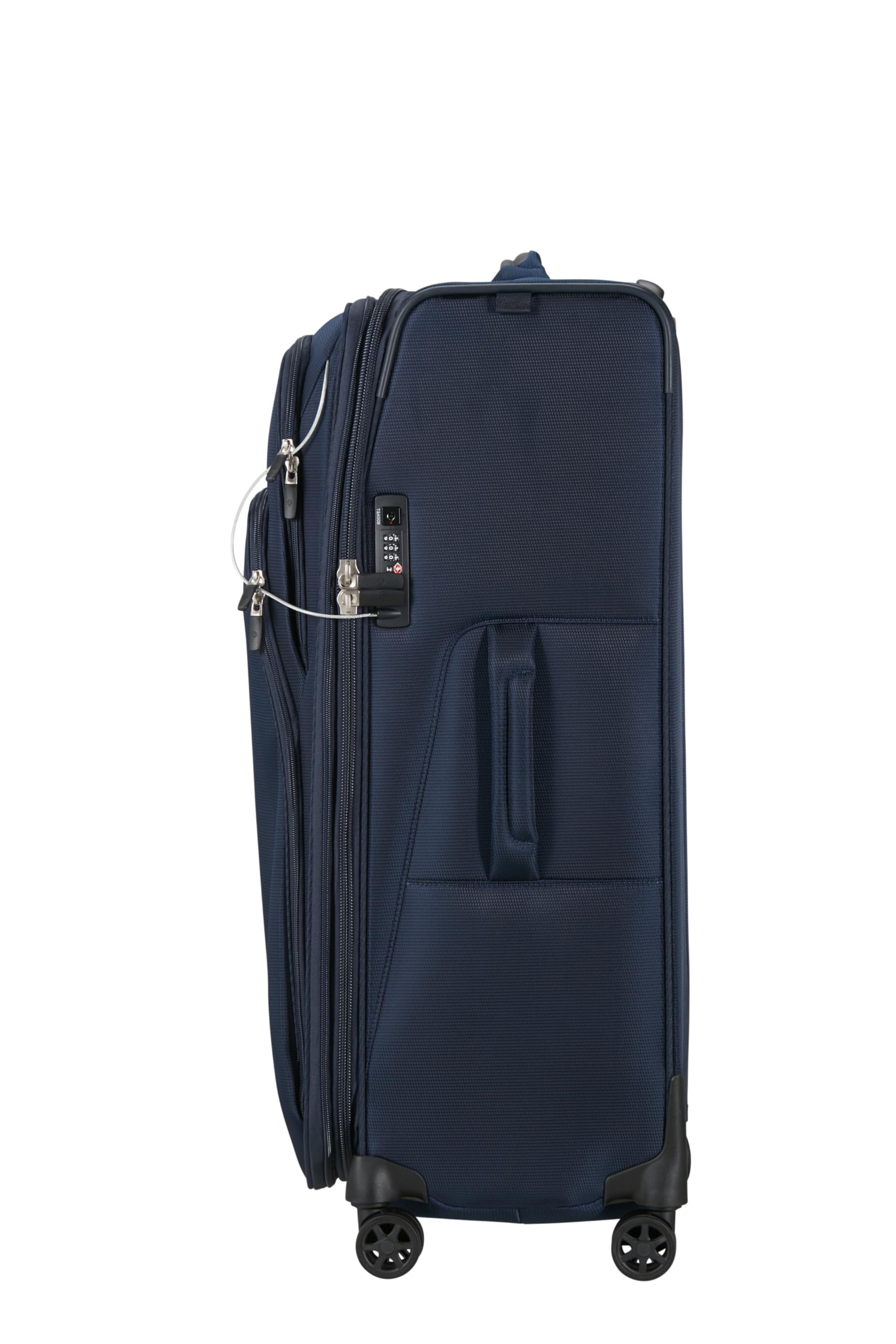 Samsonite Spark SNG Eco - Valigia Morbida 79 cm Grande - Trolley con 4 Ruote, Lucchetto TSA, Leggera & Espandibile - Blu (Midnight Blue)