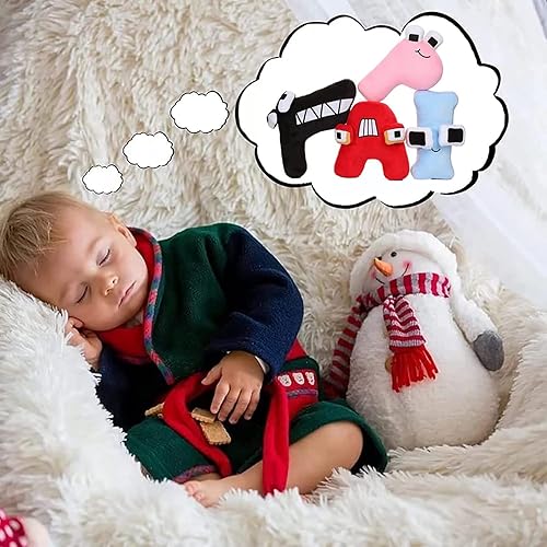 Vista 6 de Ronglis Alphabet Lore Felpa, 26 piezas de juguetes de peluche del alfabeto para niños y adultos, divertida figura de peluche del alfabeto como